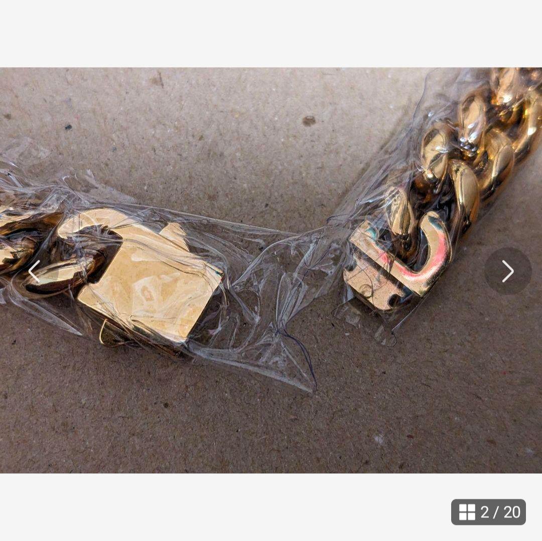 10mm 60cm 金ネックレス 18kゴールド ダブルセーフティ新品　弐