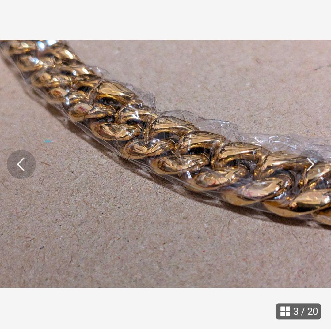 10mm 60cm 金ネックレス 18kゴールド ダブルセーフティ新品　弐