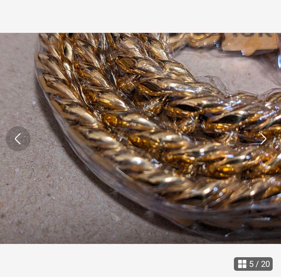 10mm 60cm 金ネックレス 18kゴールド ダブルセーフティ新品　弐