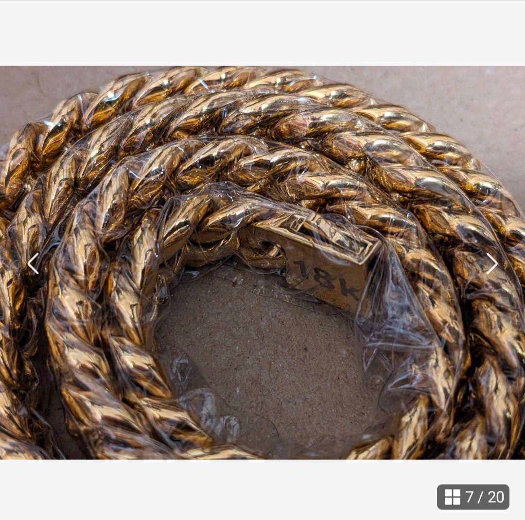 10mm 60cm 金ネックレス 18kゴールド ダブルセーフティ新品　弐