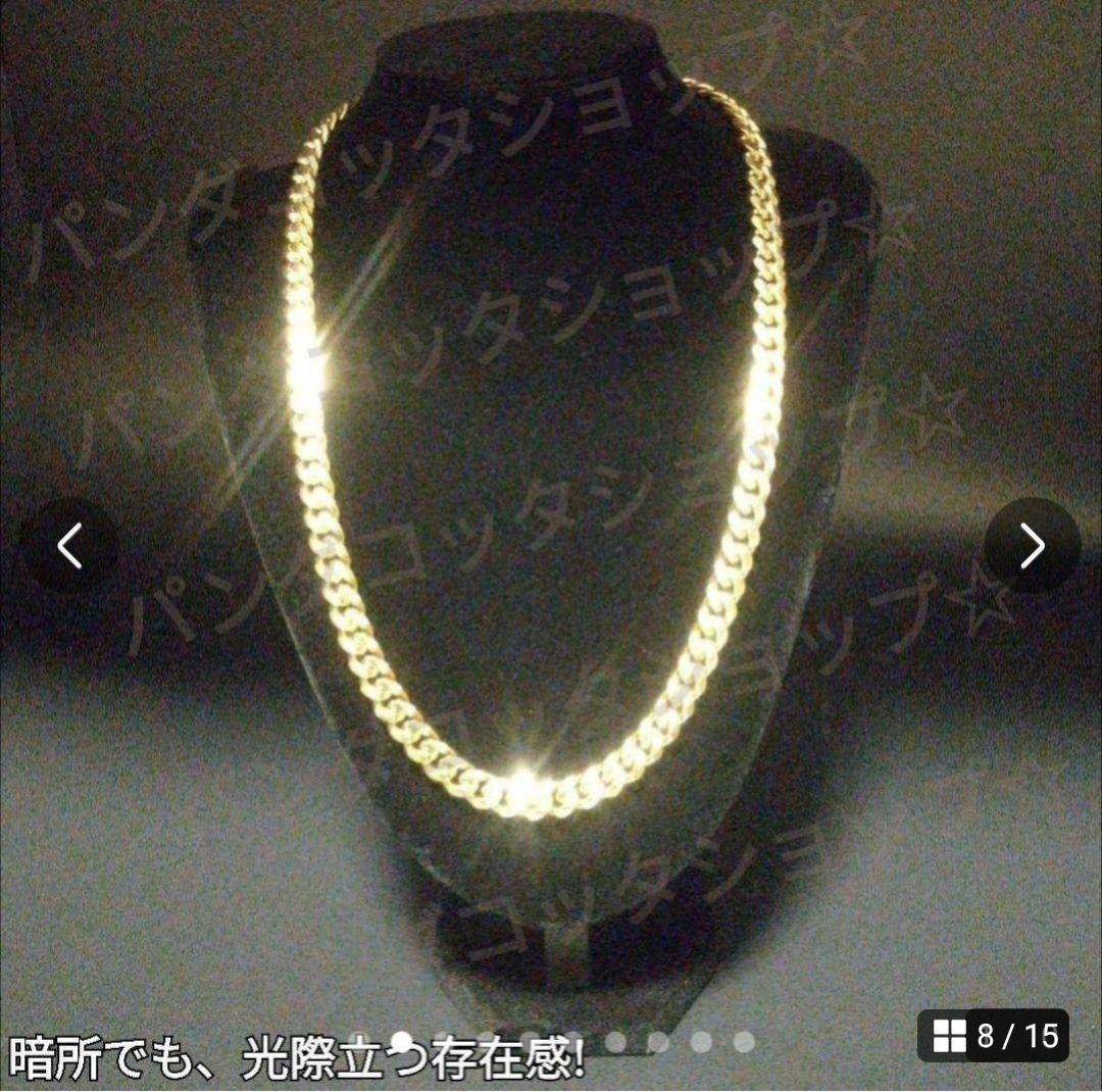 10mm 60cm 金ネックレス 18kゴールド ダブルセーフティ新品　弐