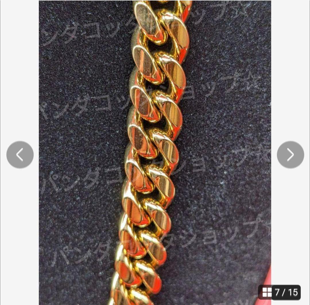10mm 60cm 金ネックレス 18kゴールド ダブルセーフティ新品　弐