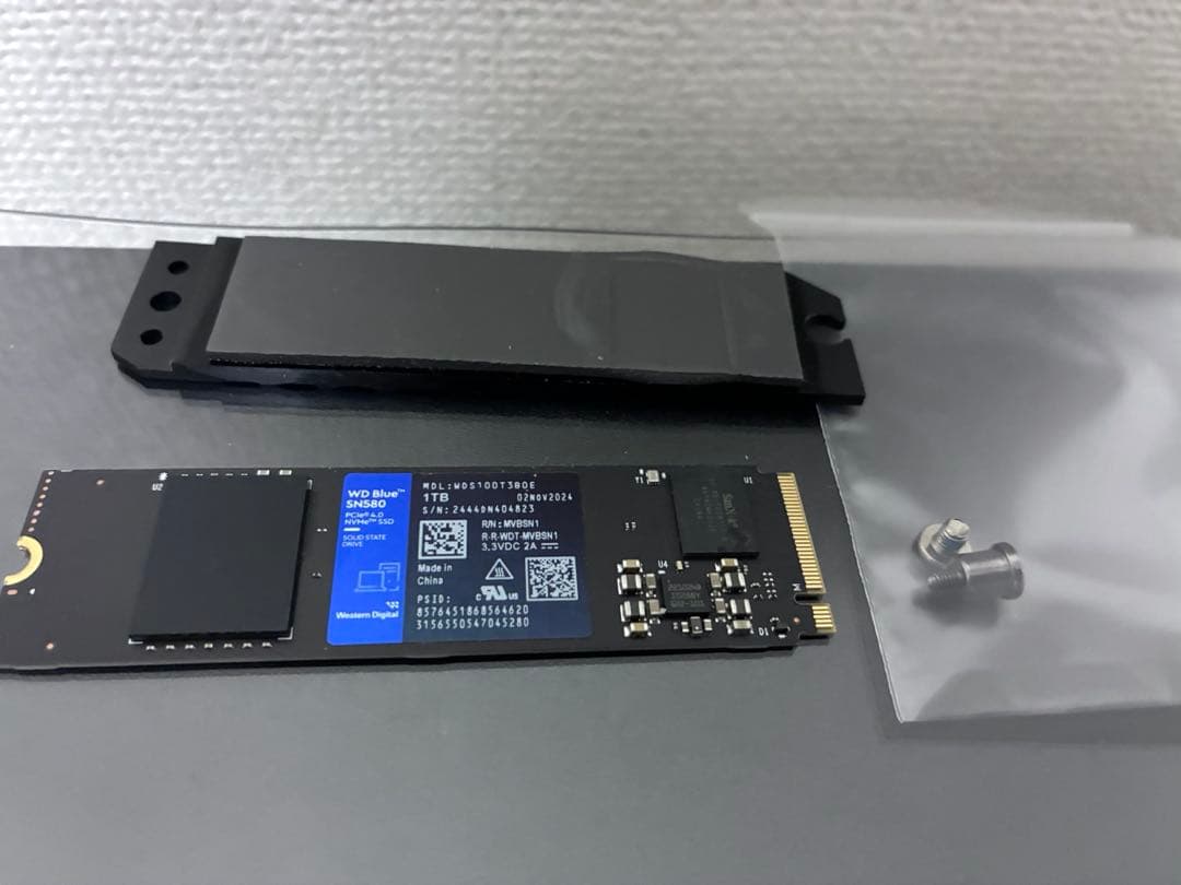 「NVMe M.2 SSD 1TB 動作確認済 フォーマット済