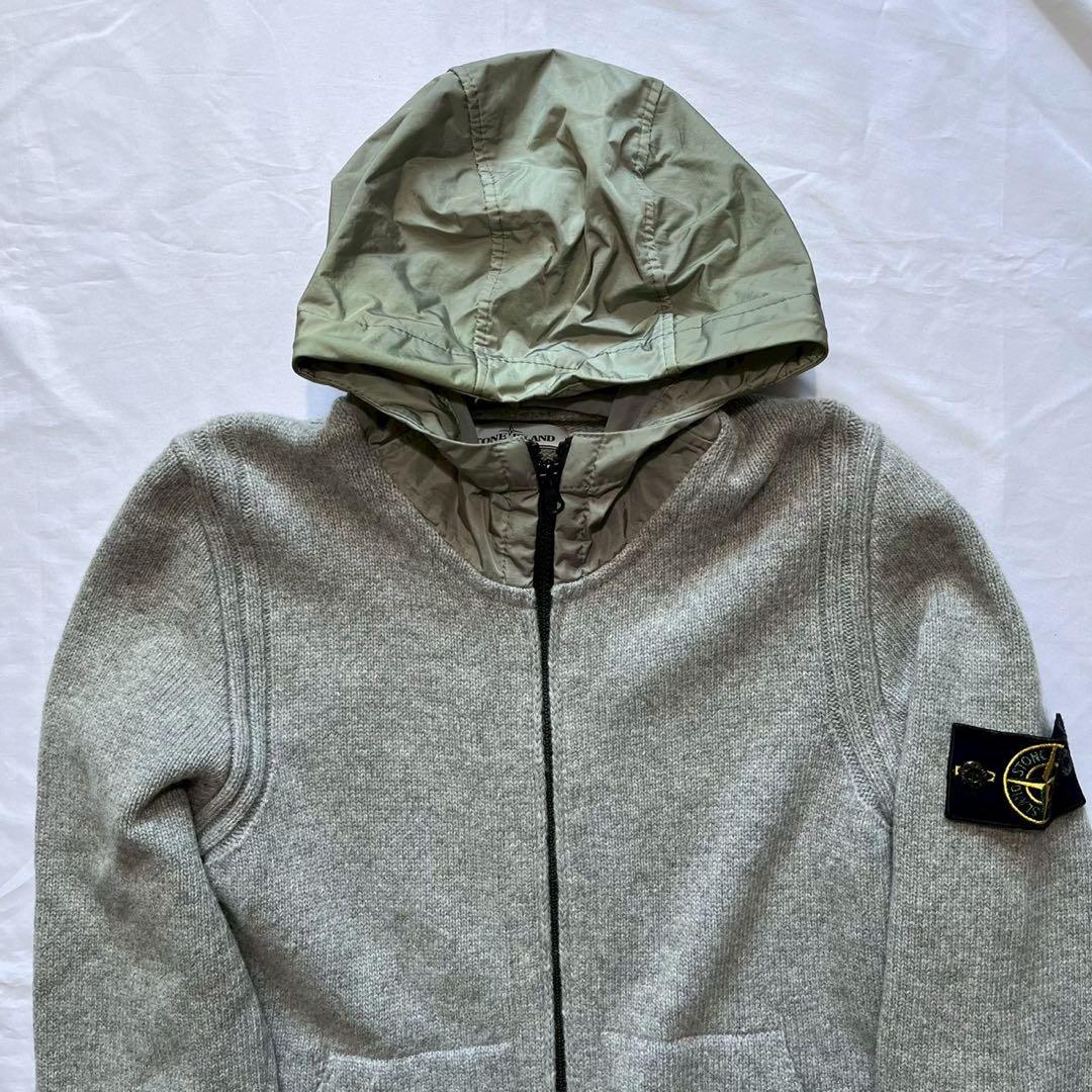 STONE  ニットジャケット S フード付き フルジップ 美品