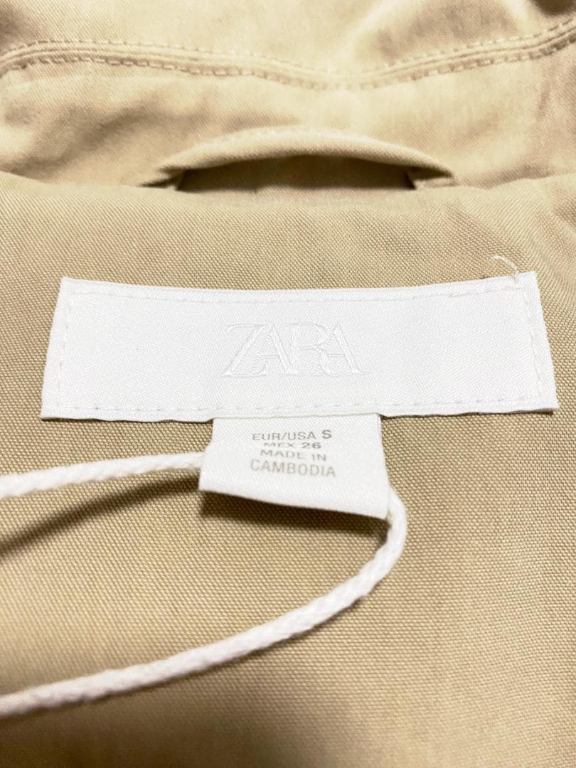 ZARA ショートトレンチコート ショルダーパッド付き S