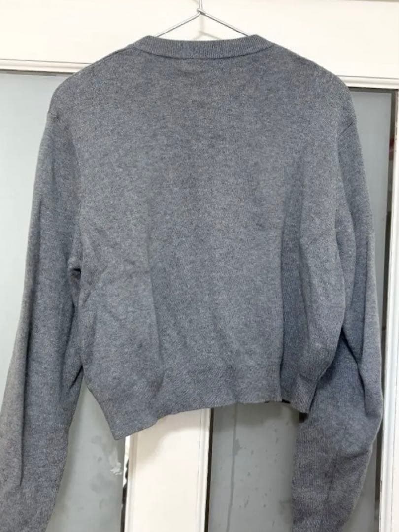 caban クルーネックカーディガン グレー