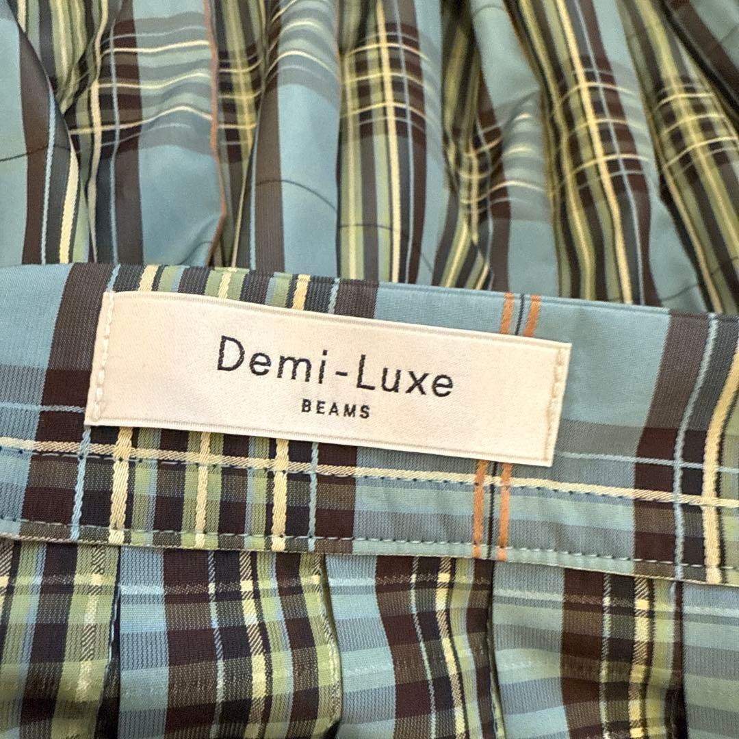 美品です。Demi-Luxe BEAMS / タフタサッカー チェックスカート