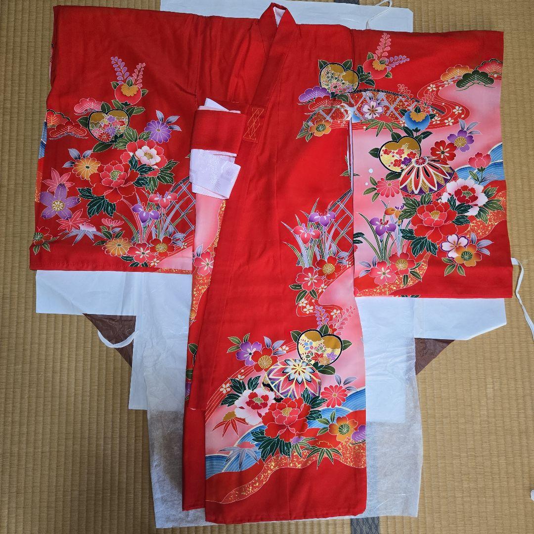 美品❗お宮参り用　産着 祝い着 祝着　女の子用　七五三　長襦袢とセット