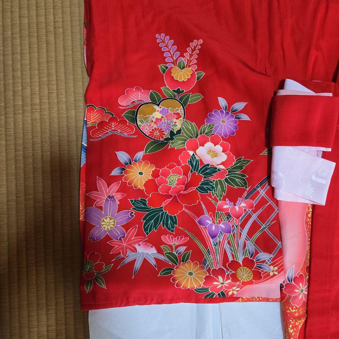 美品❗お宮参り用　産着 祝い着 祝着　女の子用　七五三　長襦袢とセット