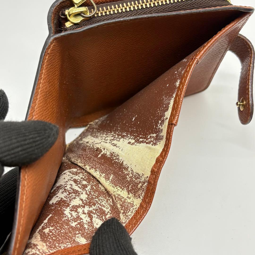 ルイヴィトン　折り財布　モノグラム　コンパクトウォレット