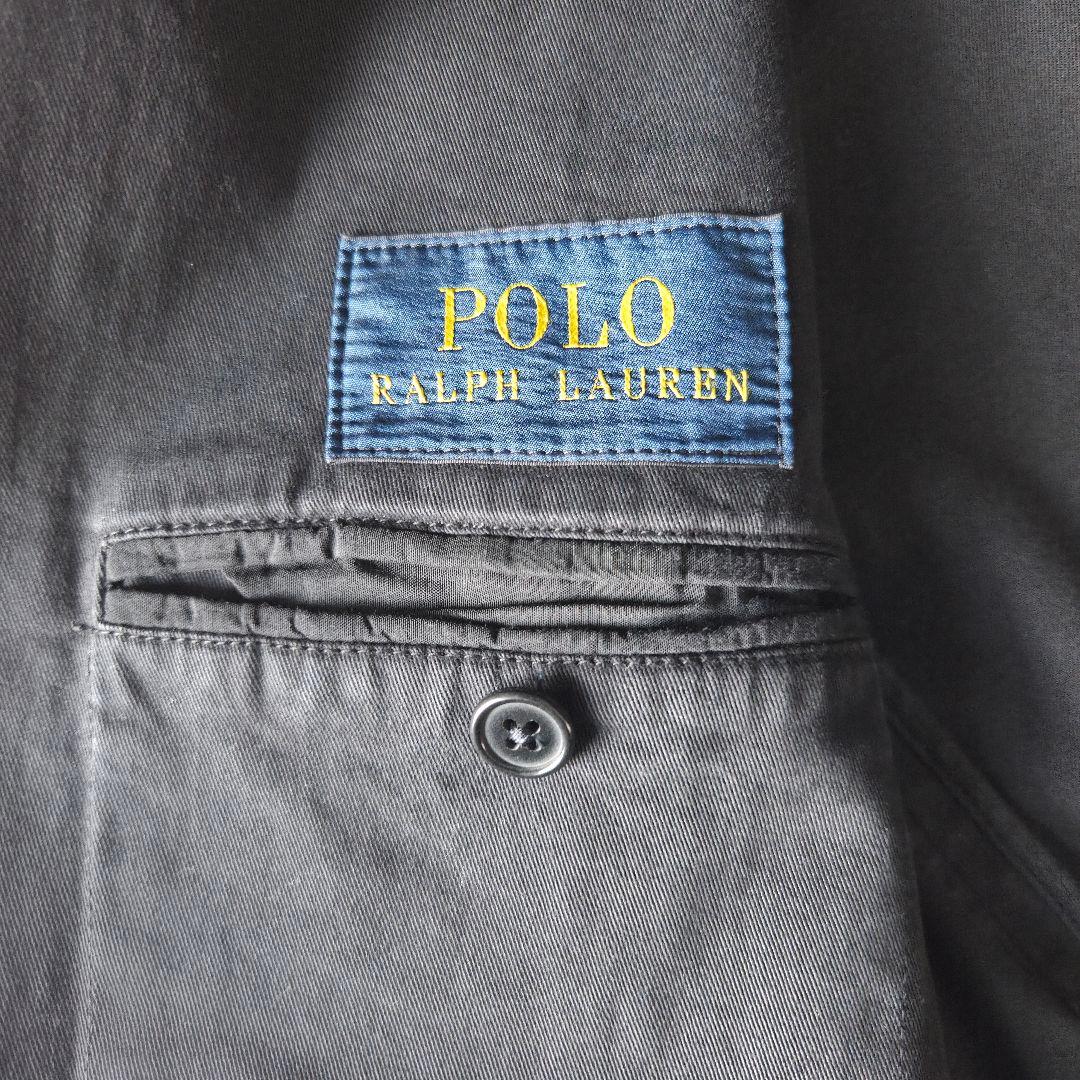 伊国製 POLO RALPH LAUREN ストレッチテーラードジャケット 墨黒