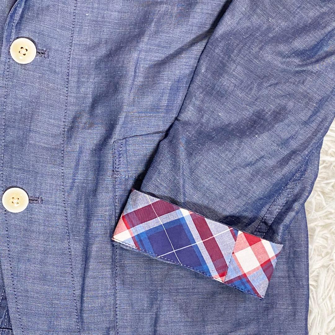 BURBERRY BLACK LABEL　テーラードジャケット　麻　ノバチェック