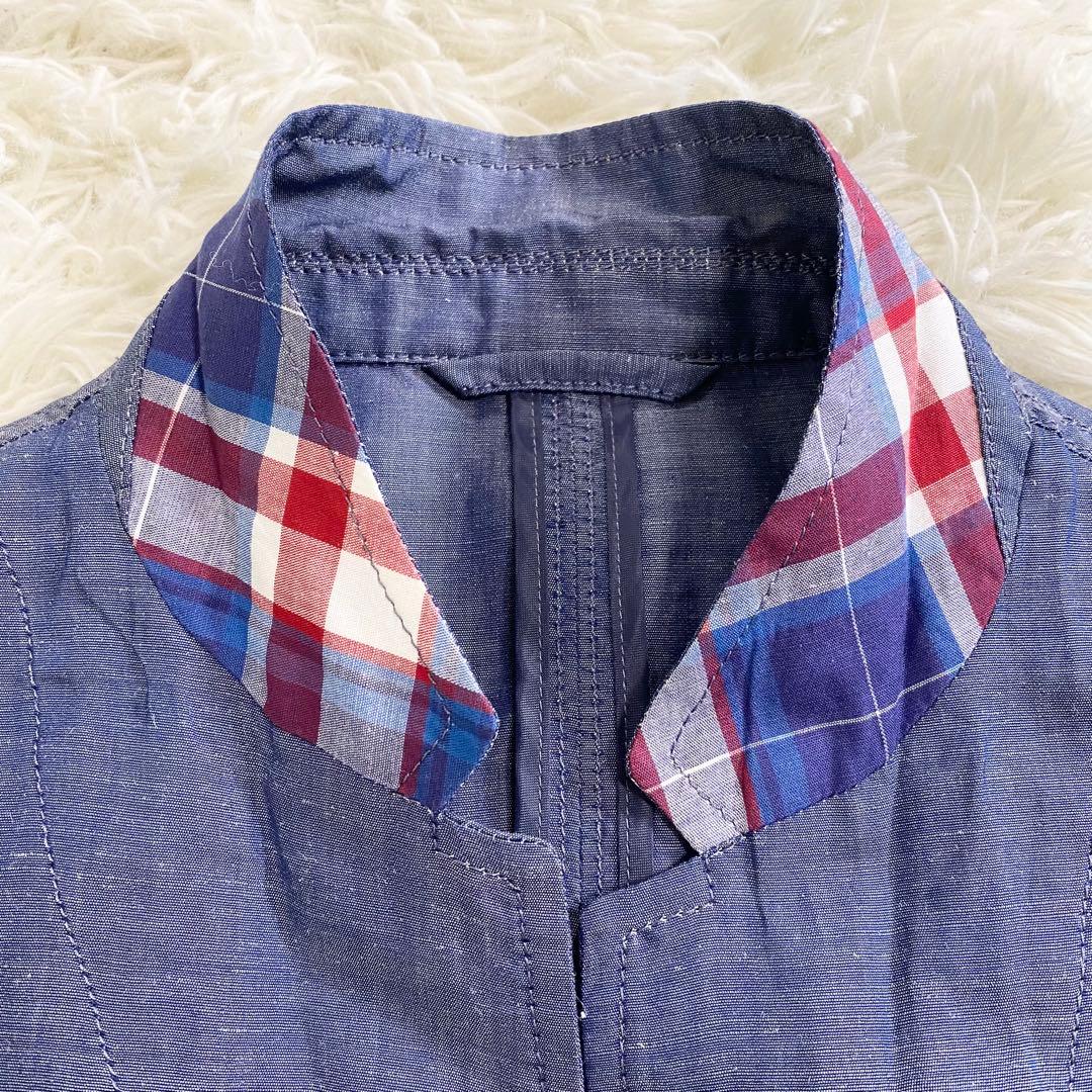 BURBERRY BLACK LABEL　テーラードジャケット　麻　ノバチェック