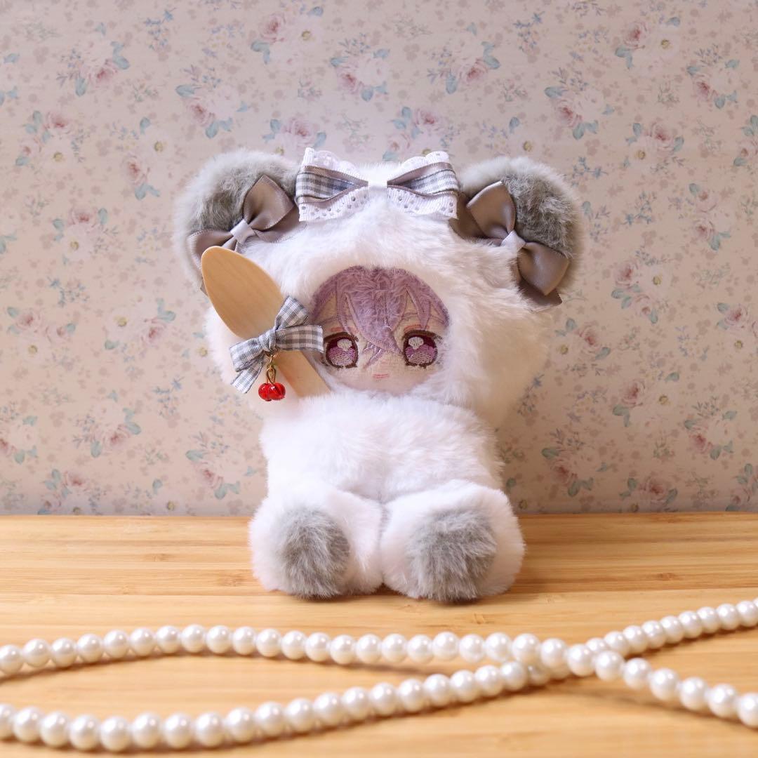 持てるよ くまさん.12〜14cm/グレー❤︎おすわりぬい服 着ぐるみ ちびぐるみ
