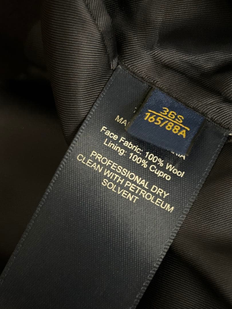 POLO RALPH RAUREN Navy blazer 36 紺ブレ ナス紺