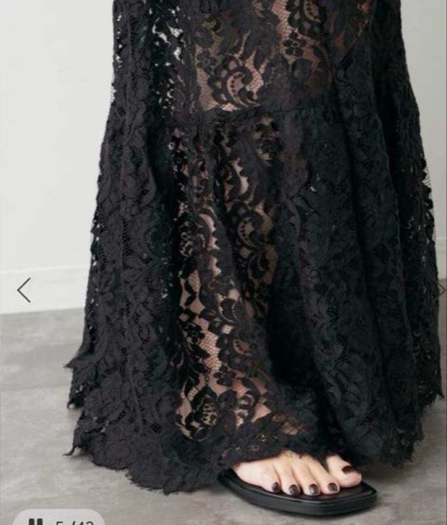 ドゥーズィエムクラス *Lace Tiered スカート 38