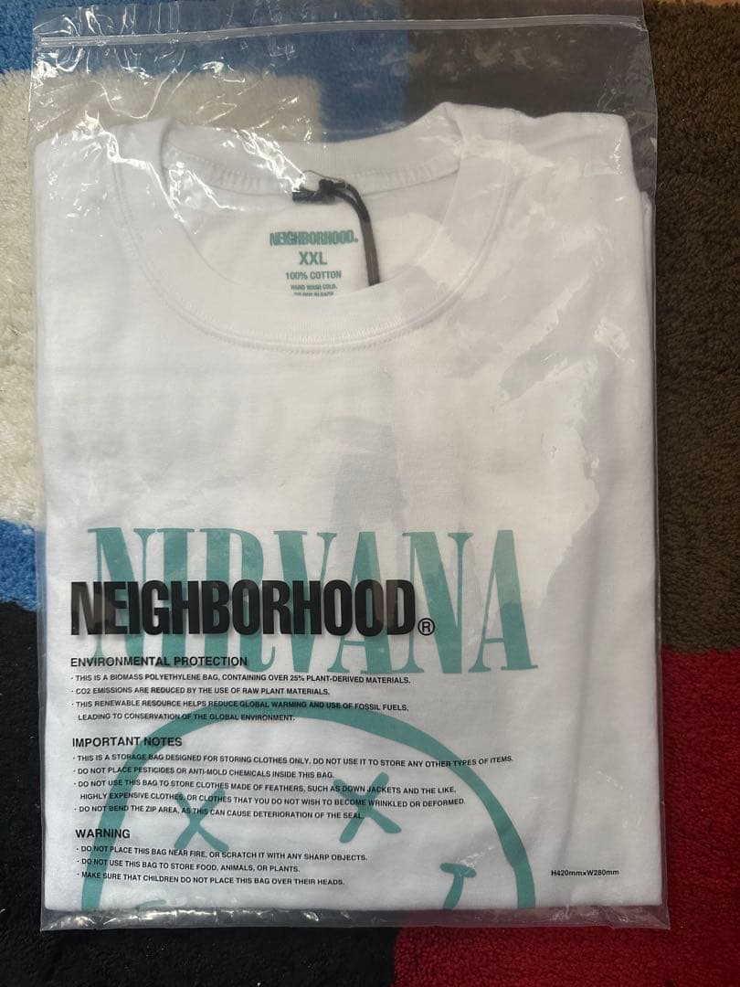 希少サイズ 新品 neighborhood × nirvana tee 白XXL