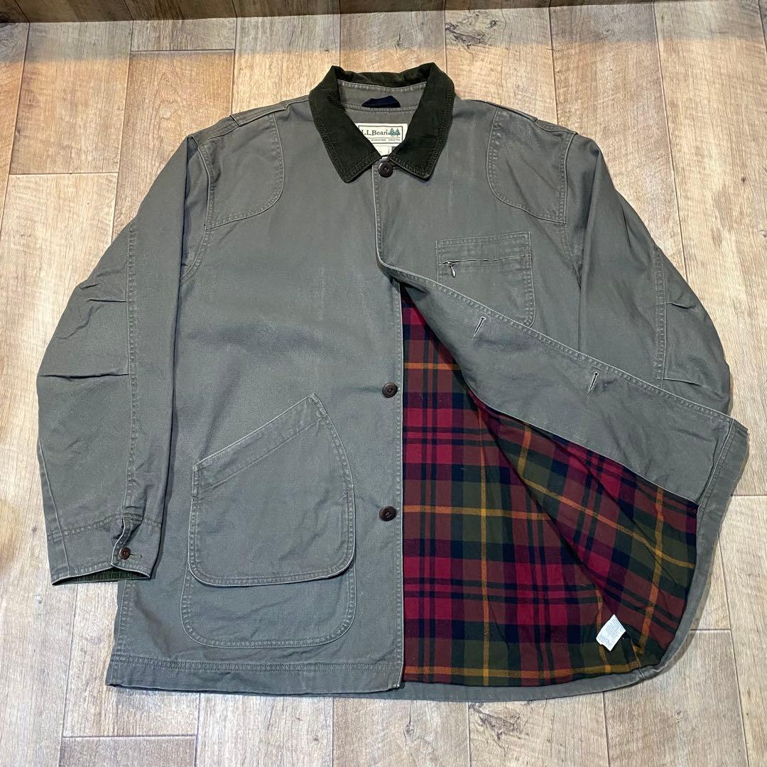 希少カラー 90s 〜 l.l.bean ハンティングジャケット モスグリーン