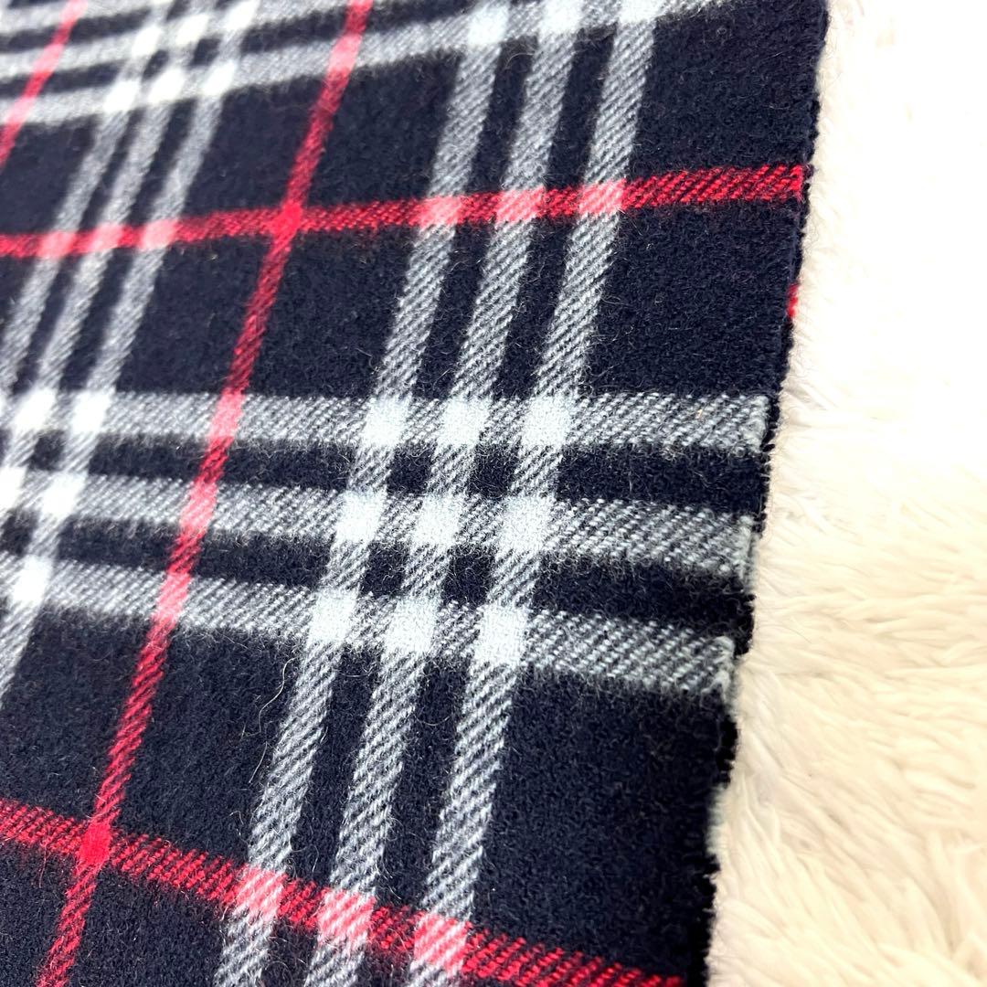 BURBERRY LONDON カシミヤ100% マフラー　イギリス製　紺