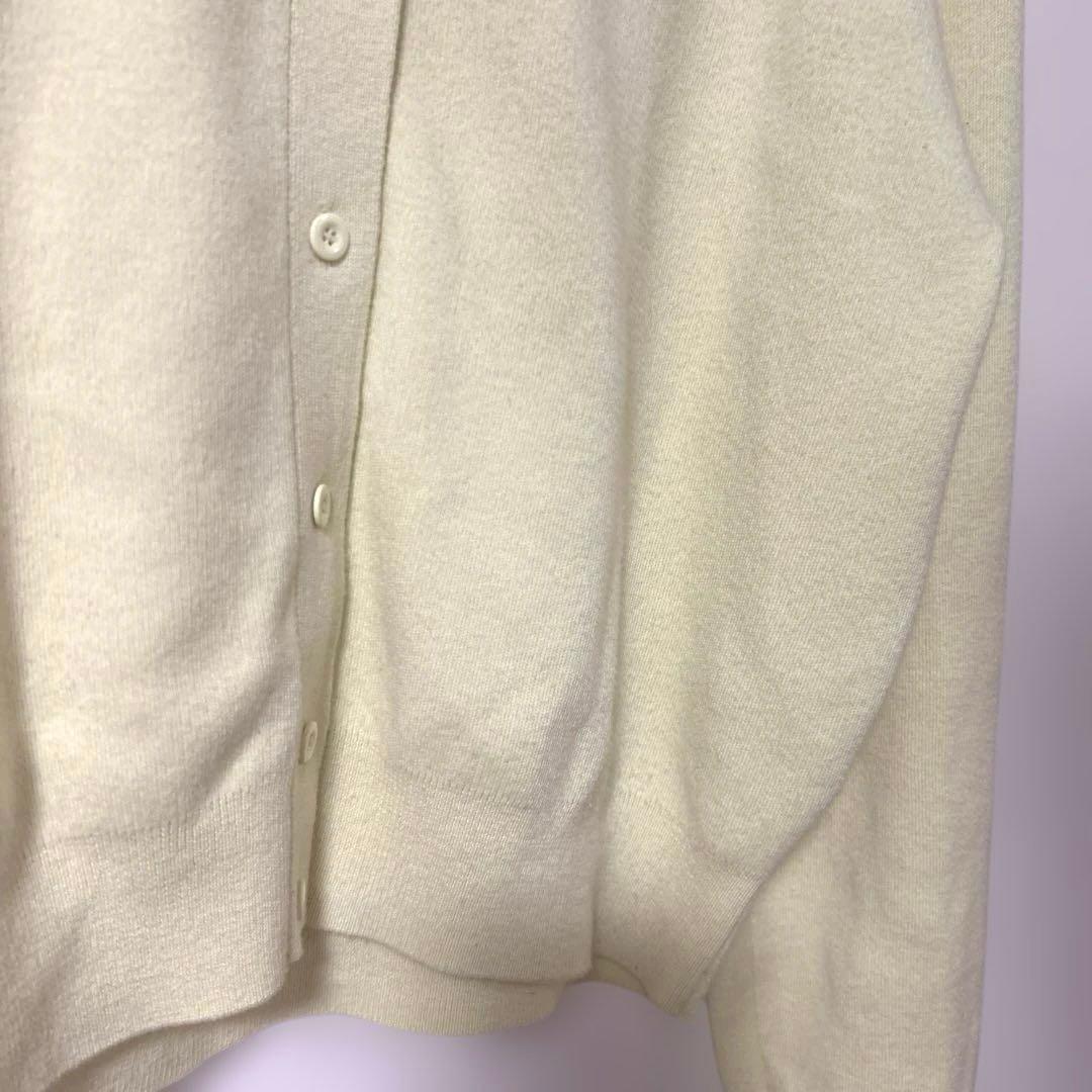 【完売品】CABaN コットンカシミヤ クルーネックカーディガン S イエロー