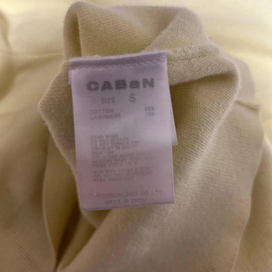 【完売品】CABaN コットンカシミヤ クルーネックカーディガン S イエロー