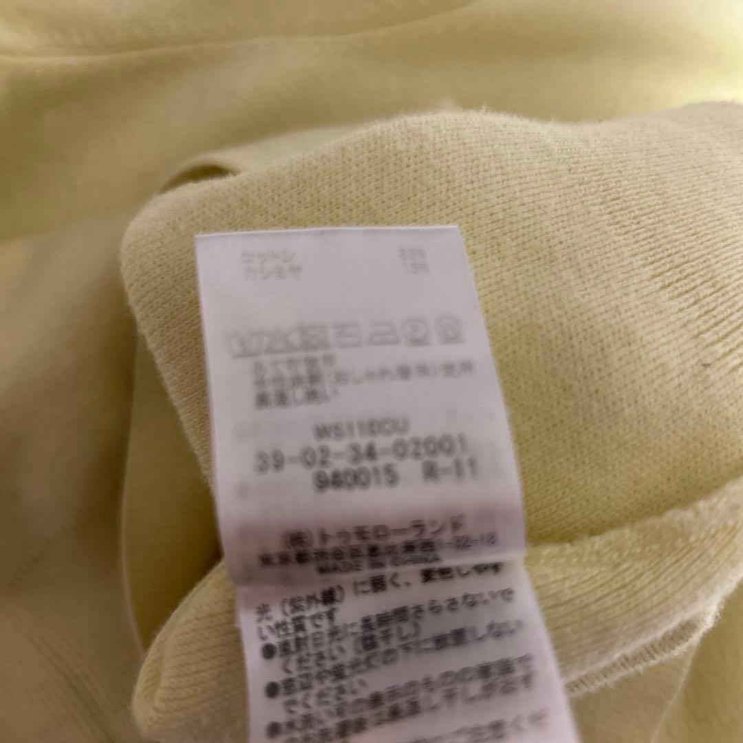 【完売品】CABaN コットンカシミヤ クルーネックカーディガン S イエロー