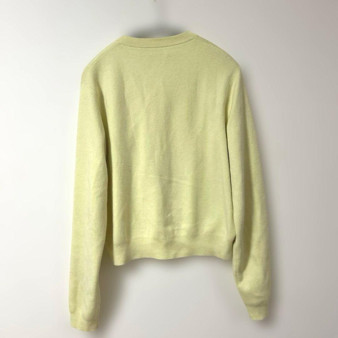 【完売品】CABaN コットンカシミヤ クルーネックカーディガン S イエロー