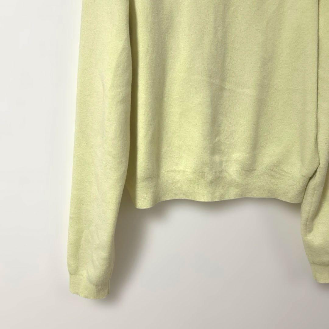 【完売品】CABaN コットンカシミヤ クルーネックカーディガン S イエロー