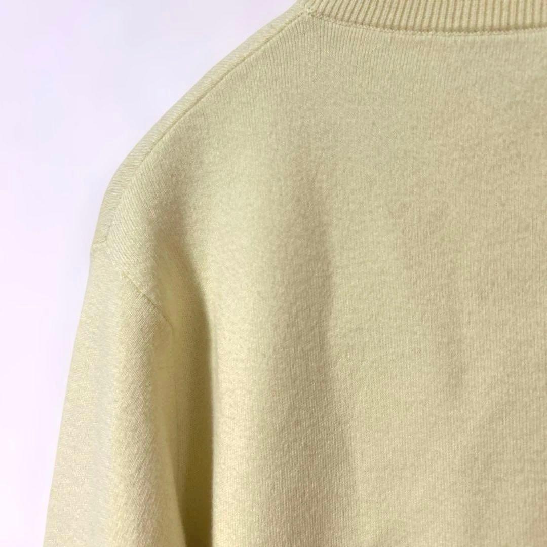 【完売品】CABaN コットンカシミヤ クルーネックカーディガン S イエロー