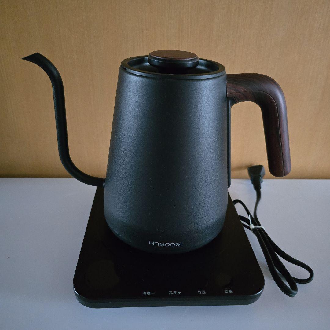HAGOOGI ハゴオギ 電気ケトル 温度設定付き1L 1200W ブラック