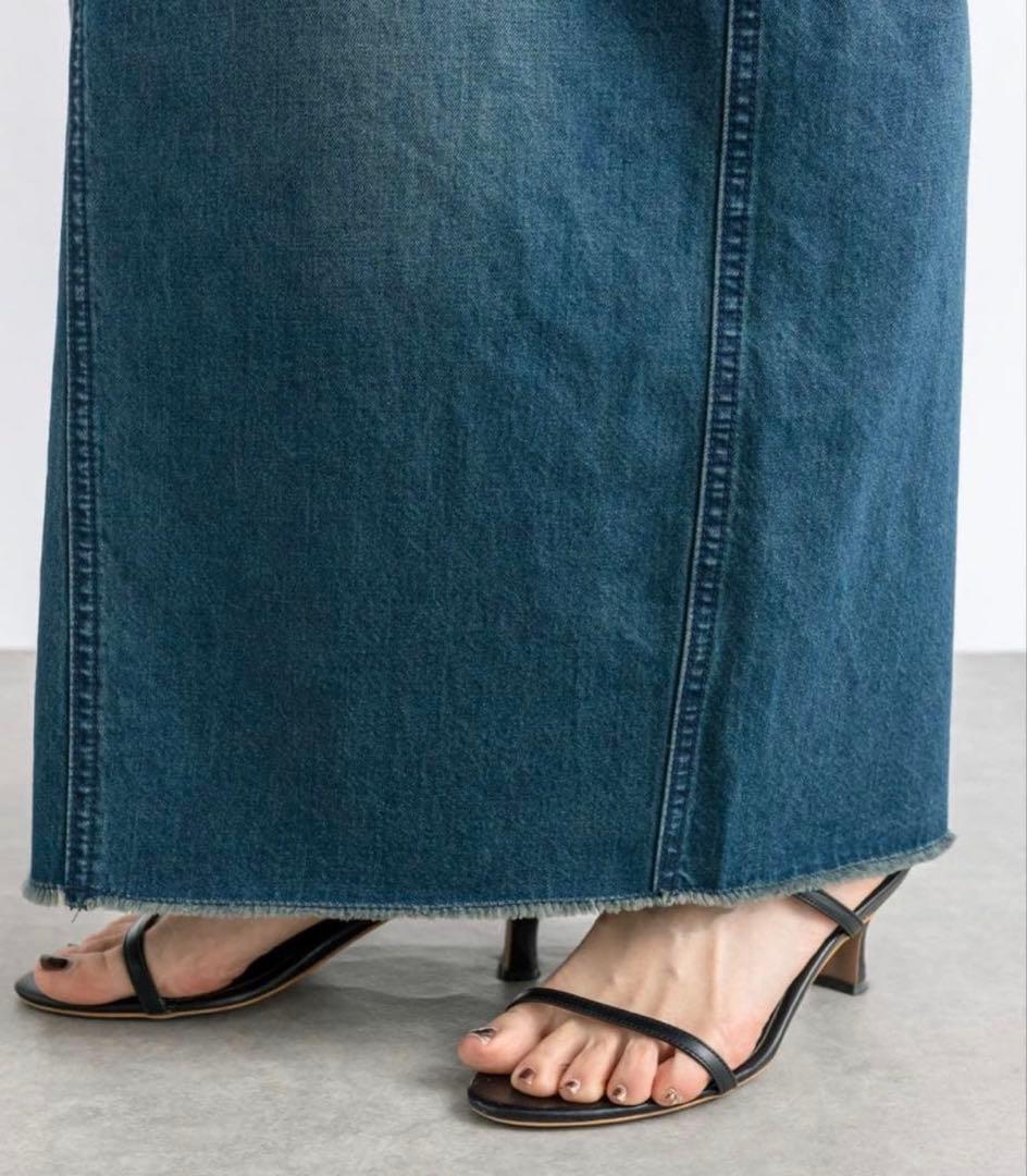 リヴドロワ　MONN.:.(モン)/Light DENIM SKIRT ブルー