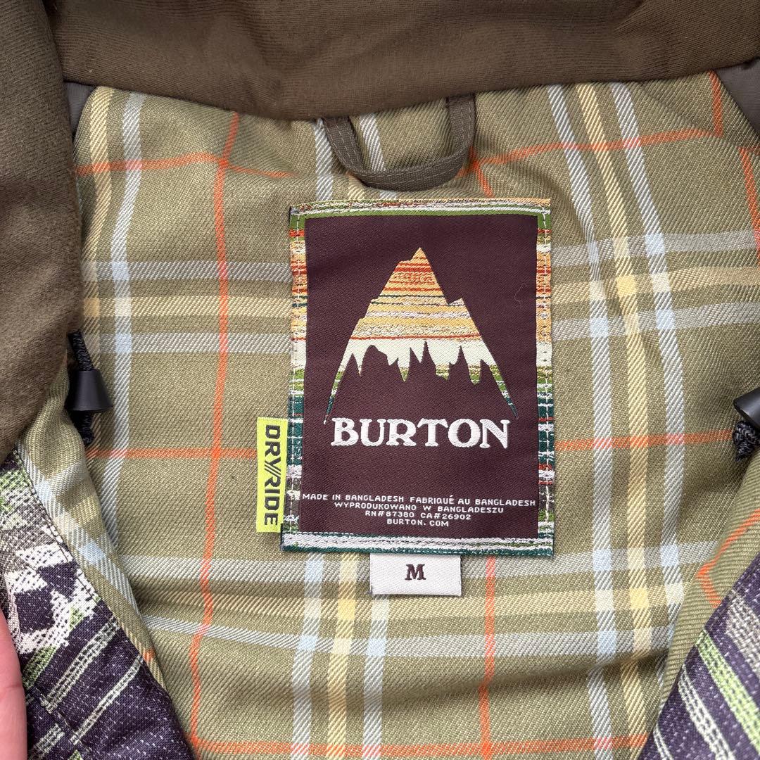 BURTON スノーボードウェア Mサイズ オリーブ/パープル