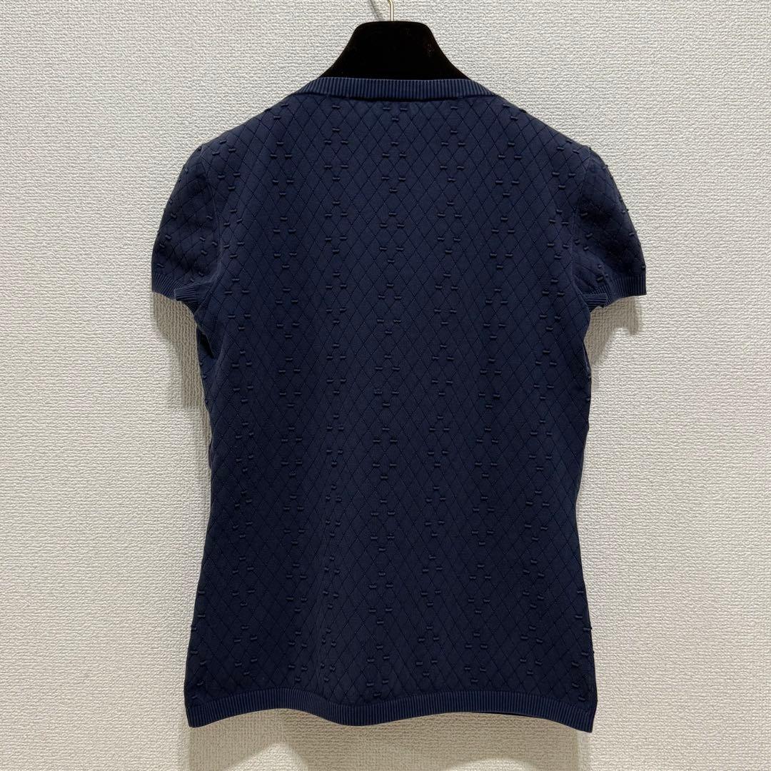 chanel マトラッセ Tシャツ ココマーク 金具 ネイビー ニット