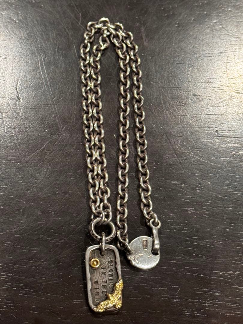 moto ドッグタグ　メンズ　silver 18k イーグル motor