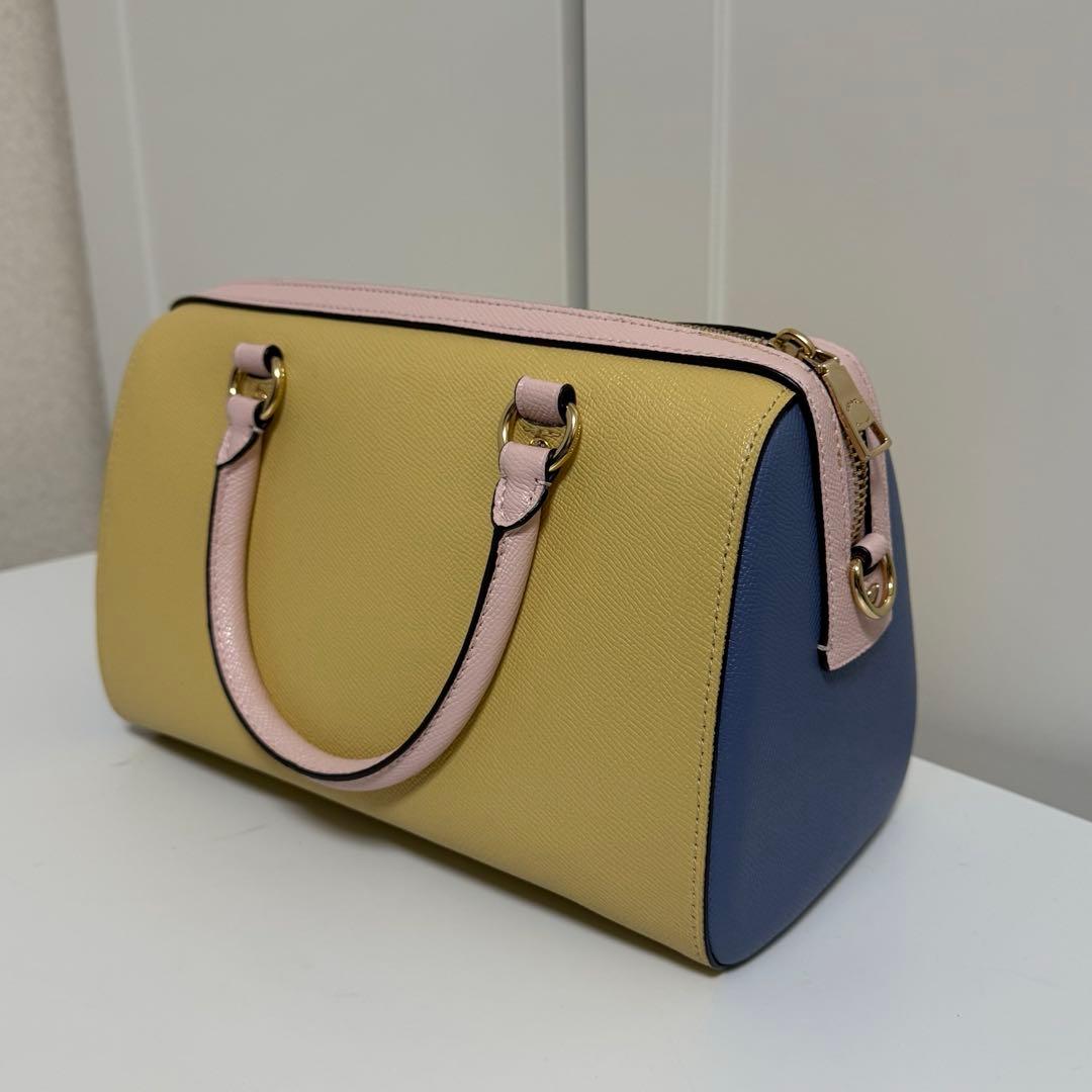 COACH ボストンバッグ ショルダー　イエロー・ブルー・ピンク