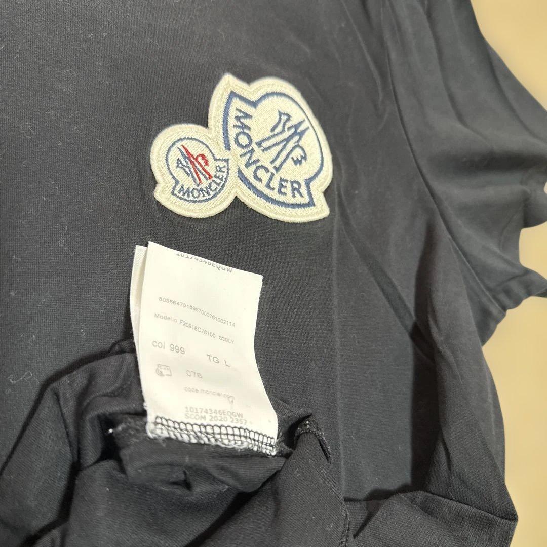 モンクレール　tシャツ　ダブルワッペン　ホログラム有　サイズ表記L