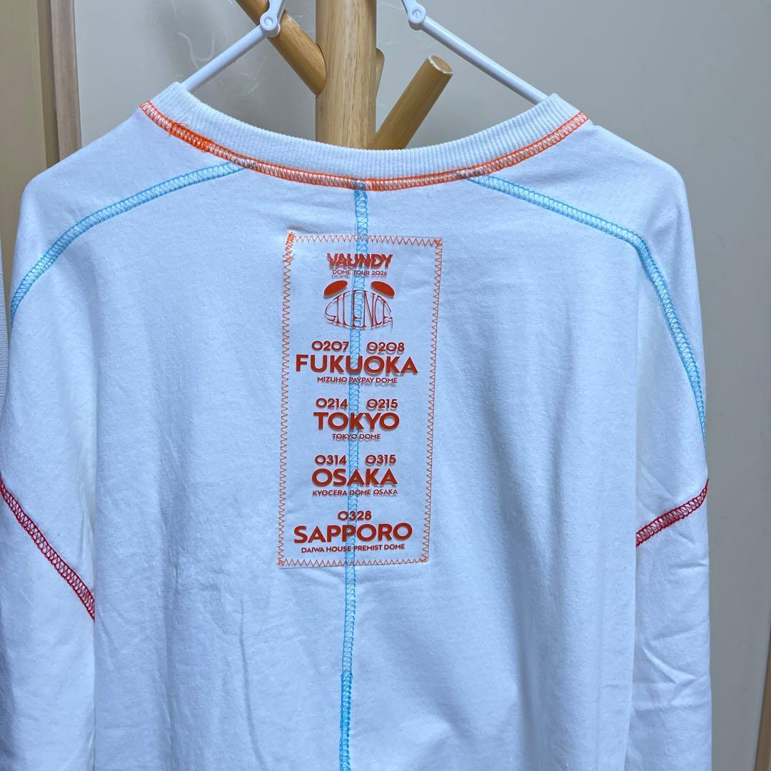 VaundyレイヤードTシャツ「SILENCE」ホワイトMサイズ　試着のみの新品