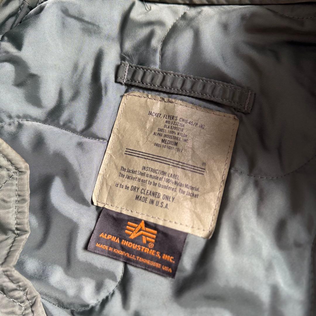 90s USA製 alpha CWU-45/P bomber jacket
