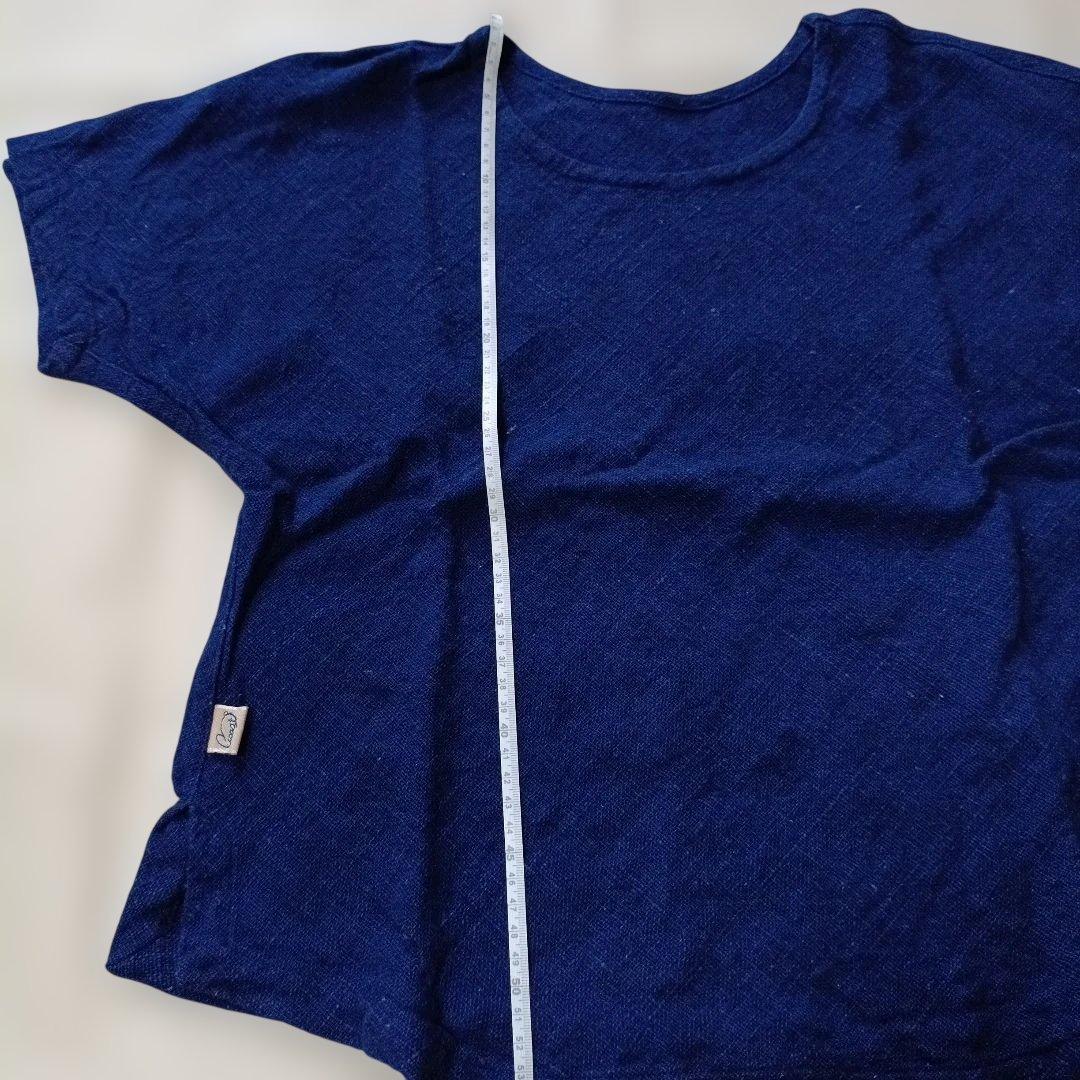 うさとの服　usatto　半袖カットソー　藍染