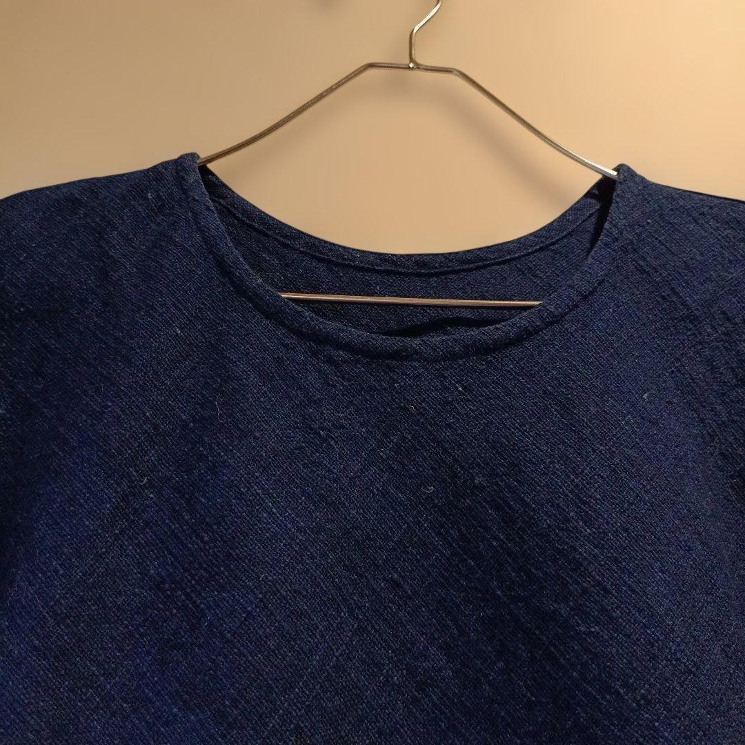 うさとの服　usatto　半袖カットソー　藍染
