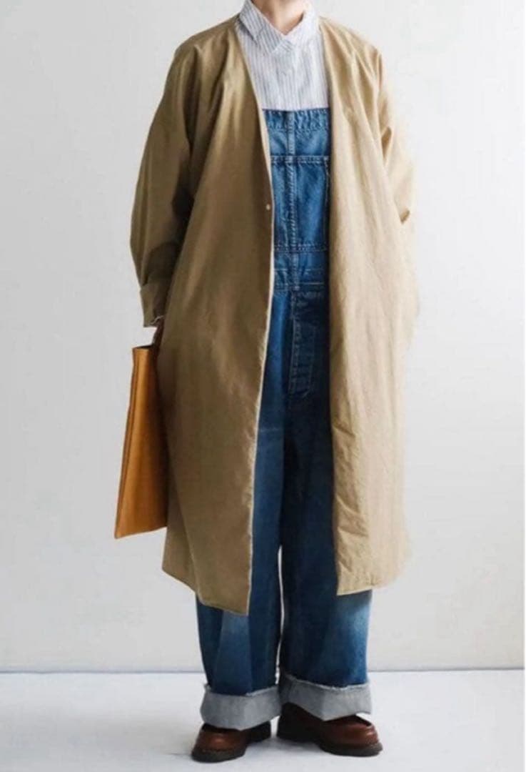 ꕤ新品ꕤ MUYA リバリーノーカラーコート ベージュ