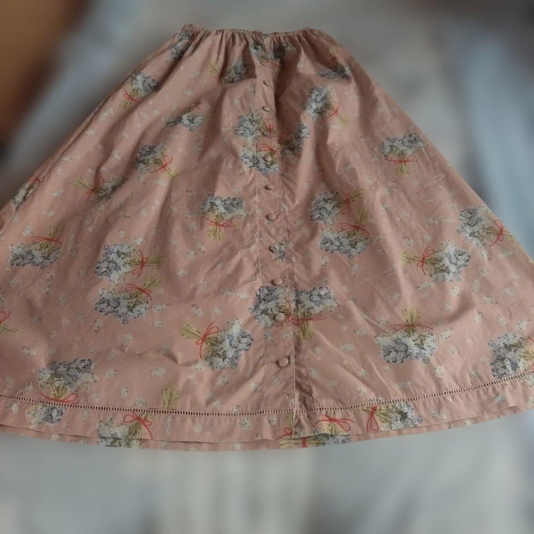 PINKHOUSE カネコイサオ 花束ブーケフレアスカート サクラ色ヴィンテージ