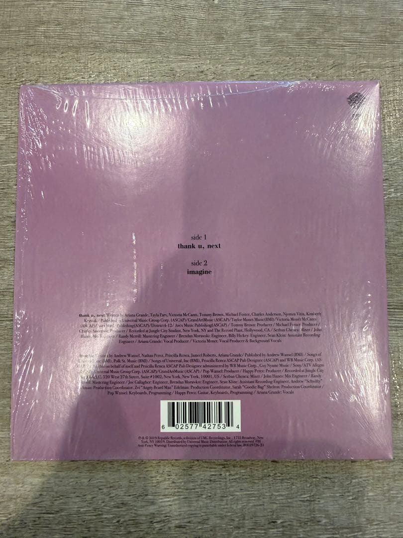 Ariana Grande Thank U, Next レコード　7インチ