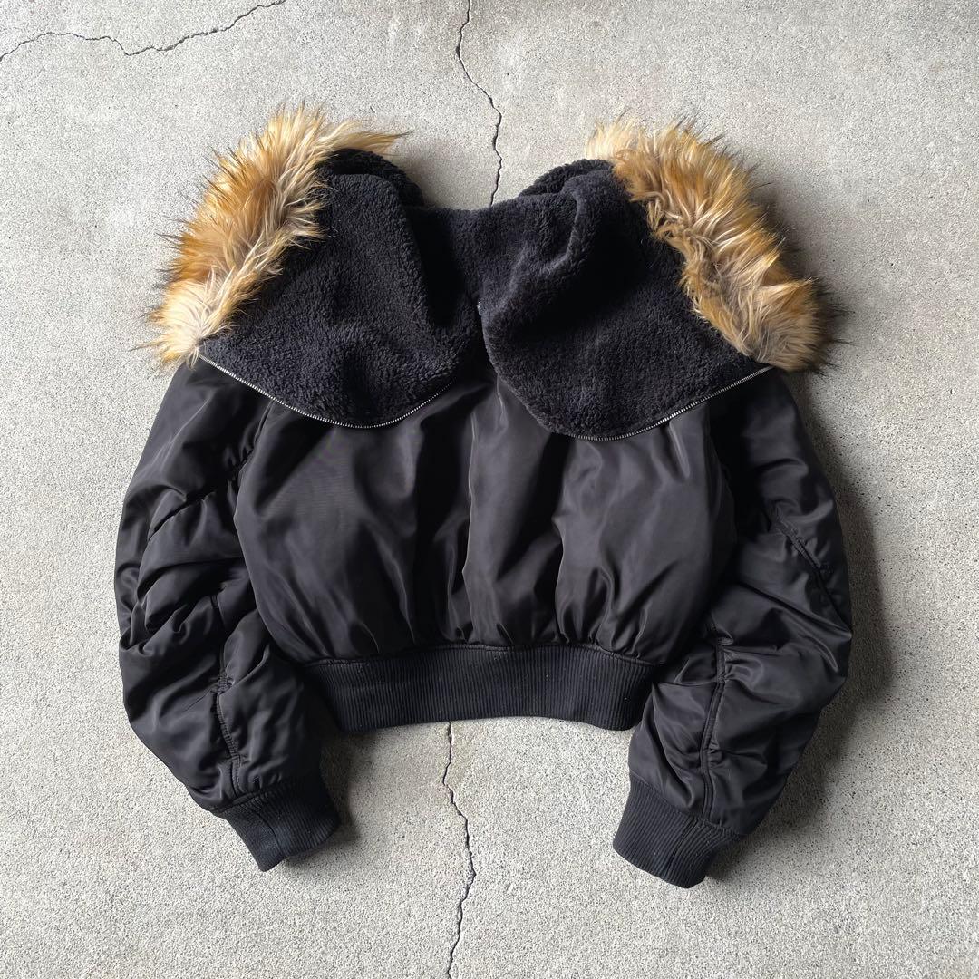 n2b flight bomber jacket black n-2b 短丈 f