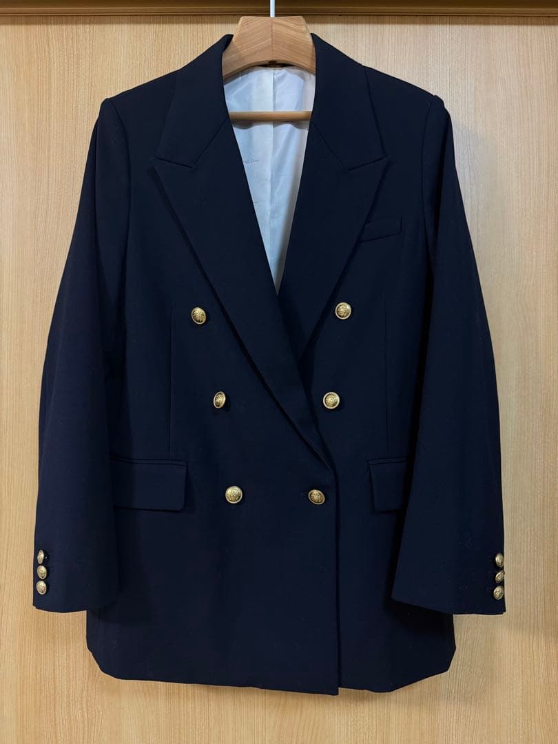 最終値下げ【26春夏】MilaOwen 金釦ダブルブレストロングブレザー