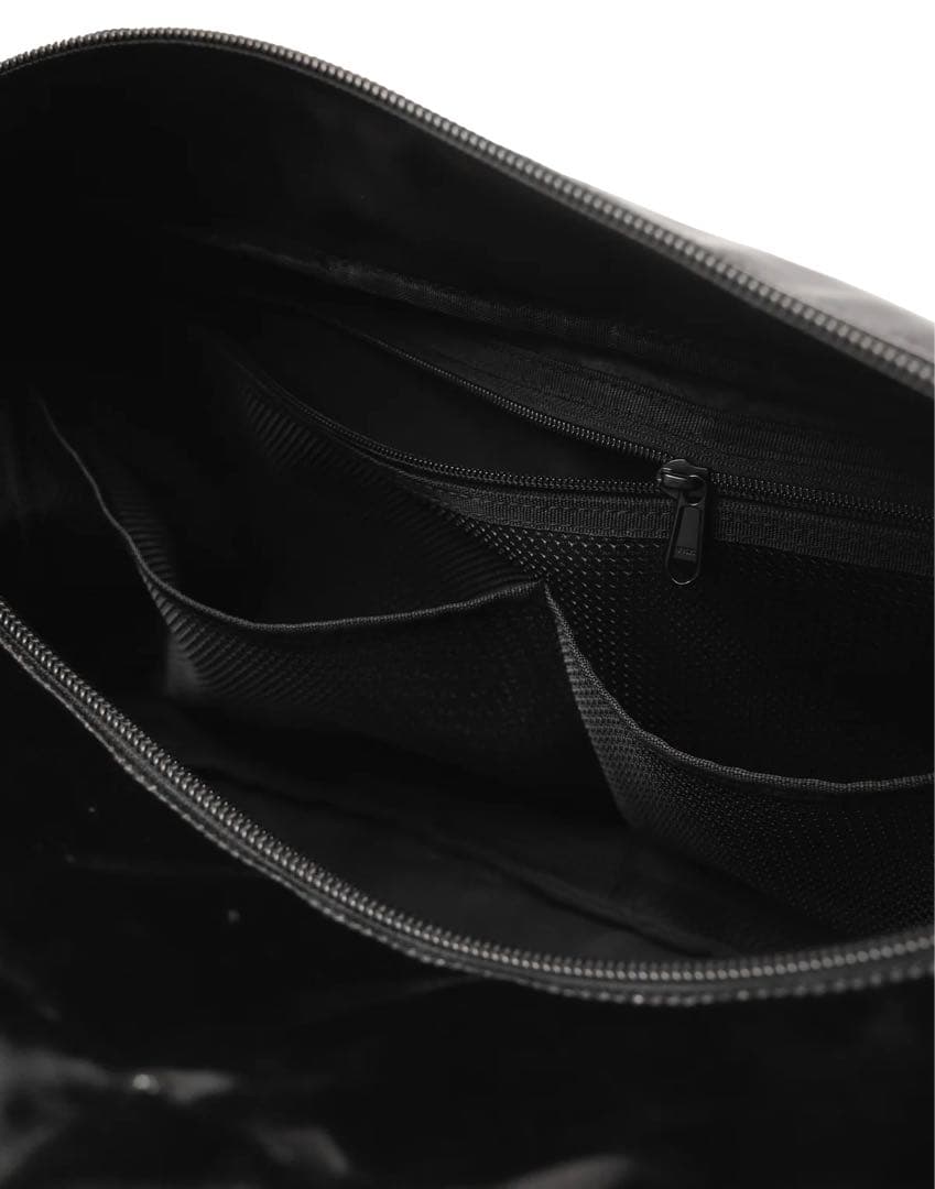 LÝFT 2WAY ENAMEL DUFFLE BAG - BLACK バッグ