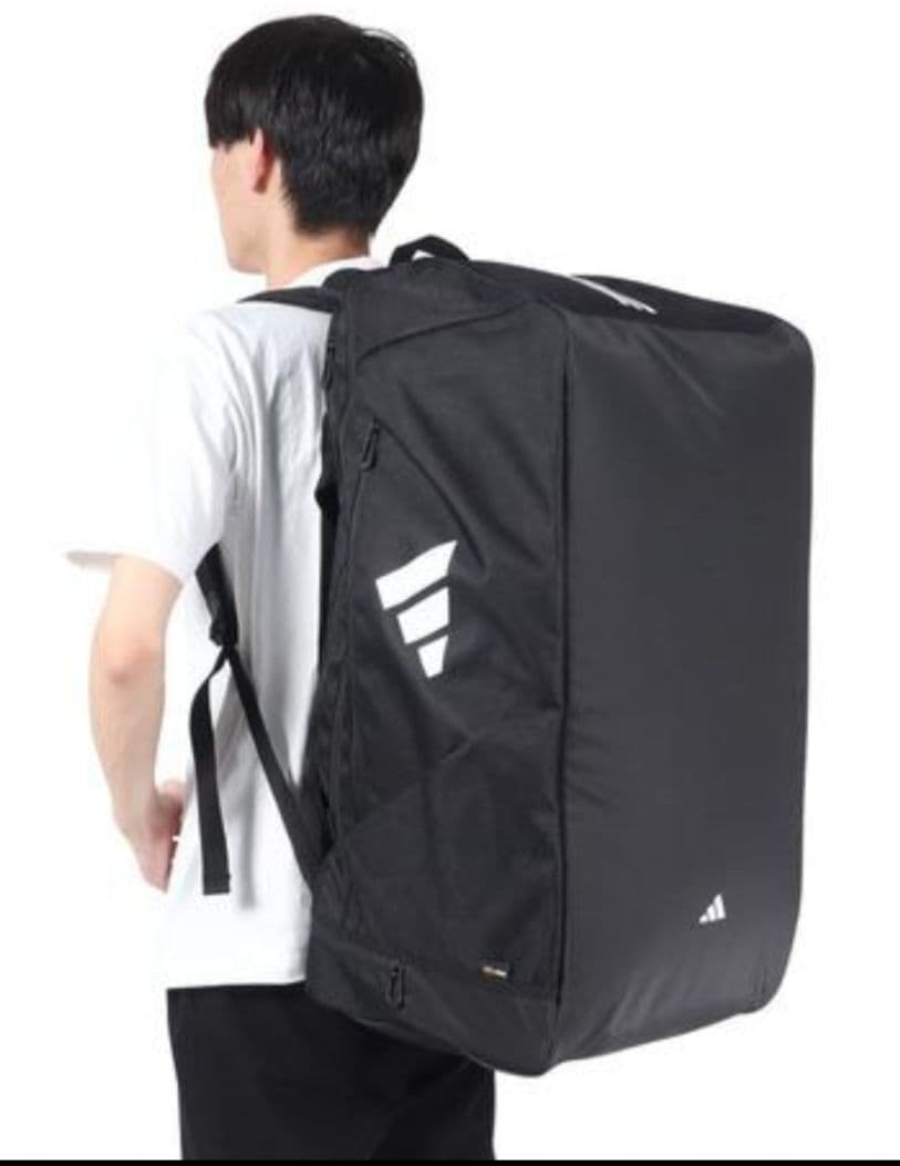 新品未使用75L大容量アディダスadidas黒3wayダッフルバック×リュック