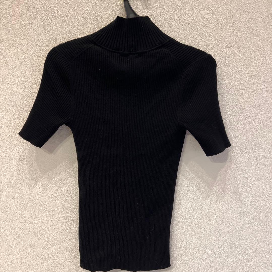 ◤新品未使用・新作◢MAISON KITSUNÉ ブラックニットポロシャツ XS