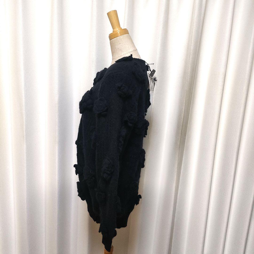 【未使用品】インゲボルグ アンゴラ混 フラワーモチーフ カーディガン