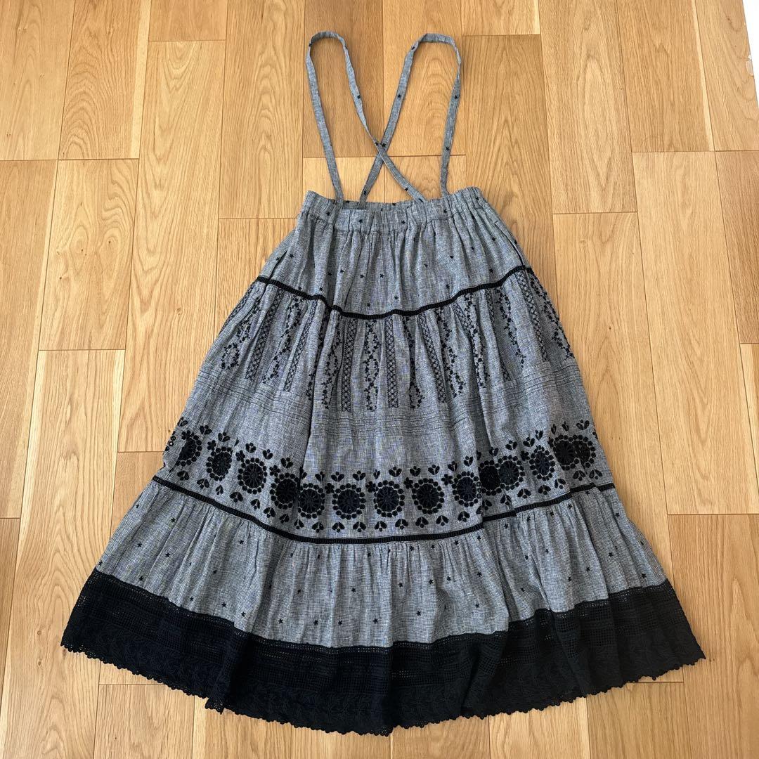 【大人気】kazumi×Samansa Mos2サス付刺繍スカート